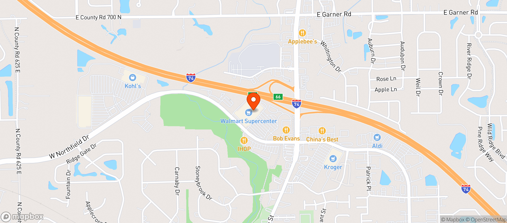 Map showing Walmart Supercenter #2788