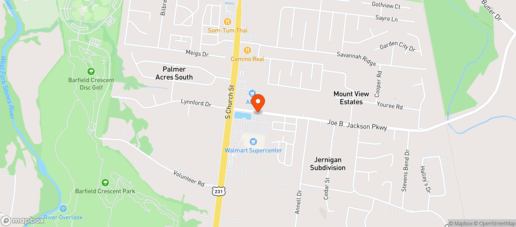 Map showing Walmart Supercenter