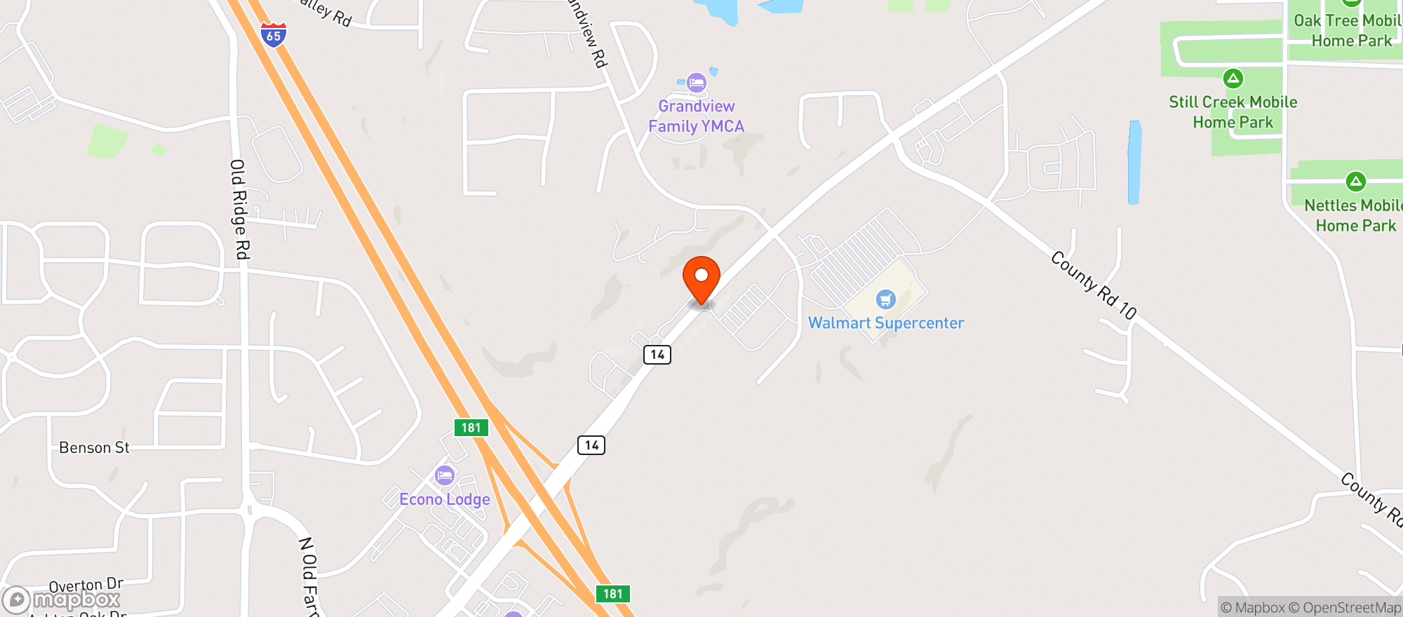 Map showing Publix Super Market