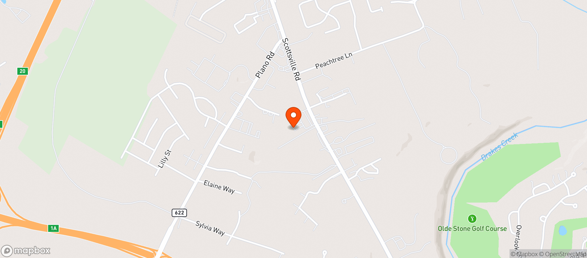Map showing Chucks Wine & Spirits