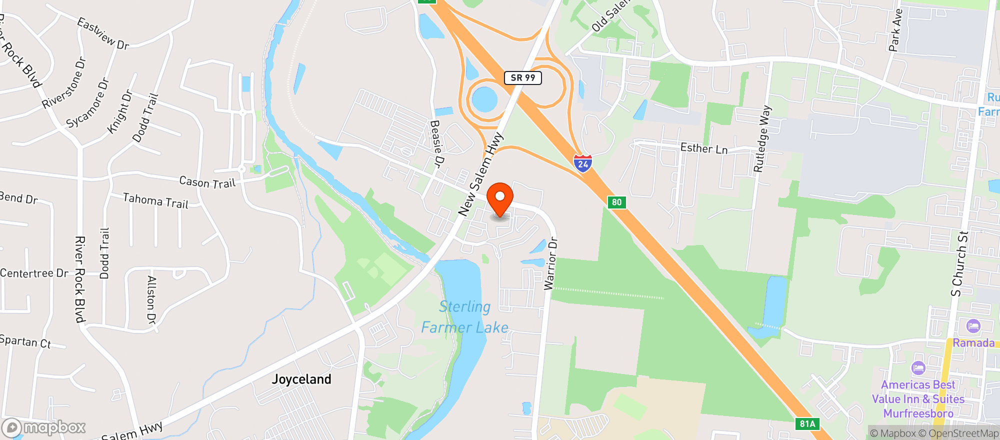 Map showing WARRIOR WINE & SPIRITS