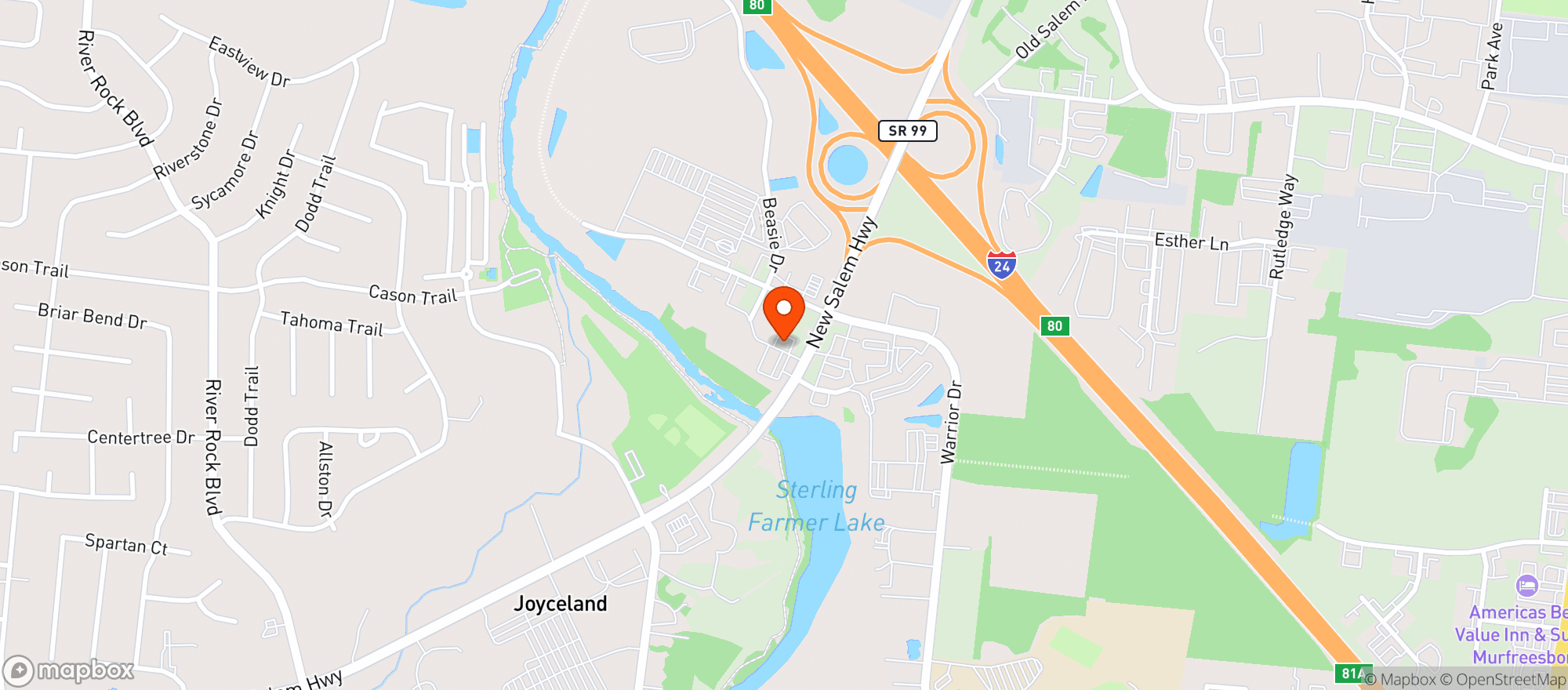 Map showing STOP-N-GO