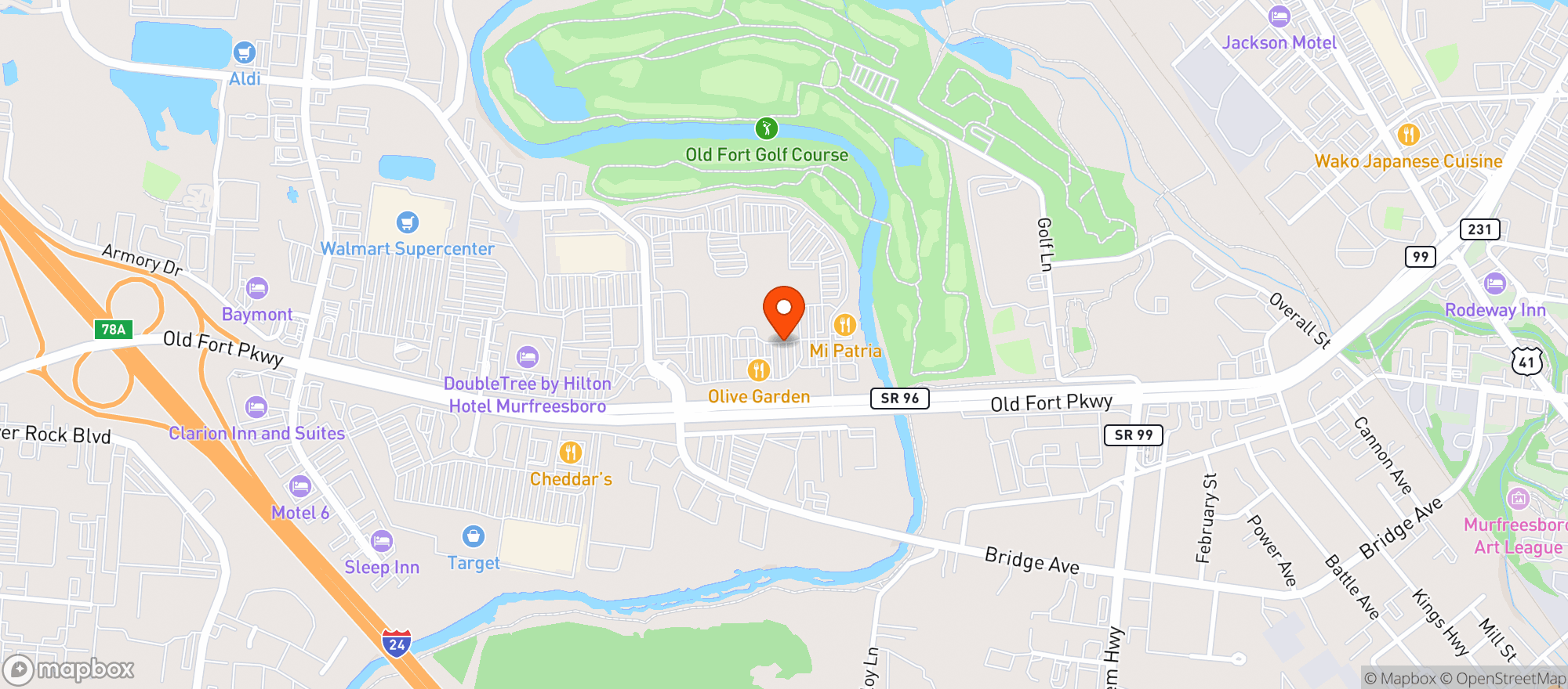 Map showing Amc Stones River 9 #4473