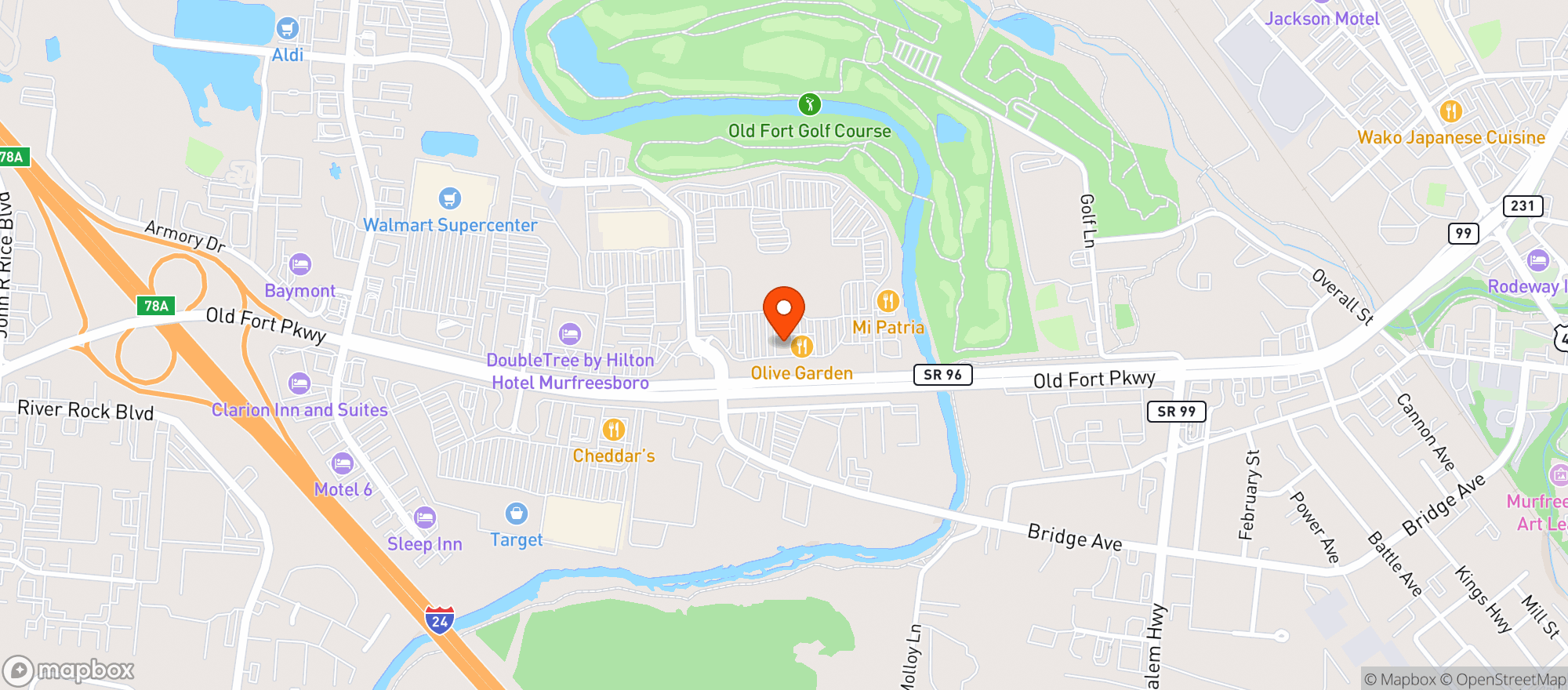 Map showing Millers Ale House
