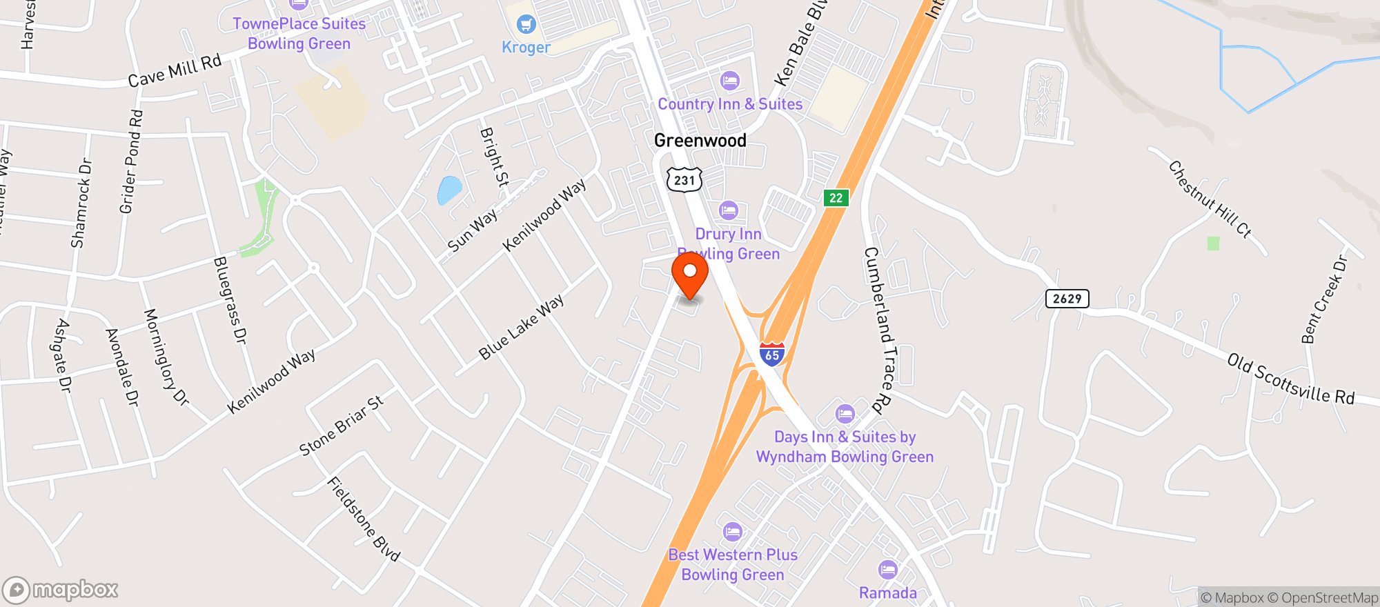 Map showing Chucks Wine And Spirits