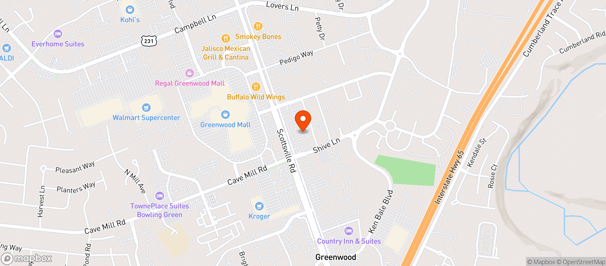 Map showing Vitamin Shoppe - Bowling Green
