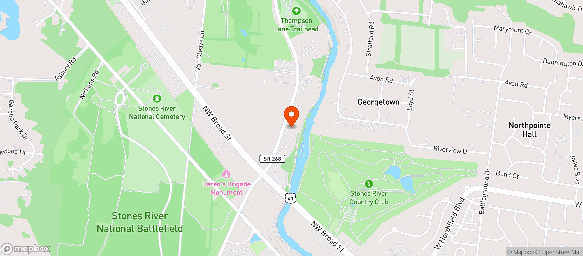 Map showing Top Shelf Liquors