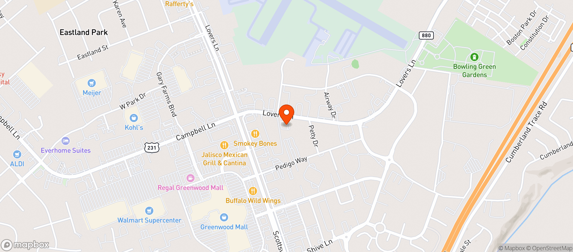 Map showing 1 Stop