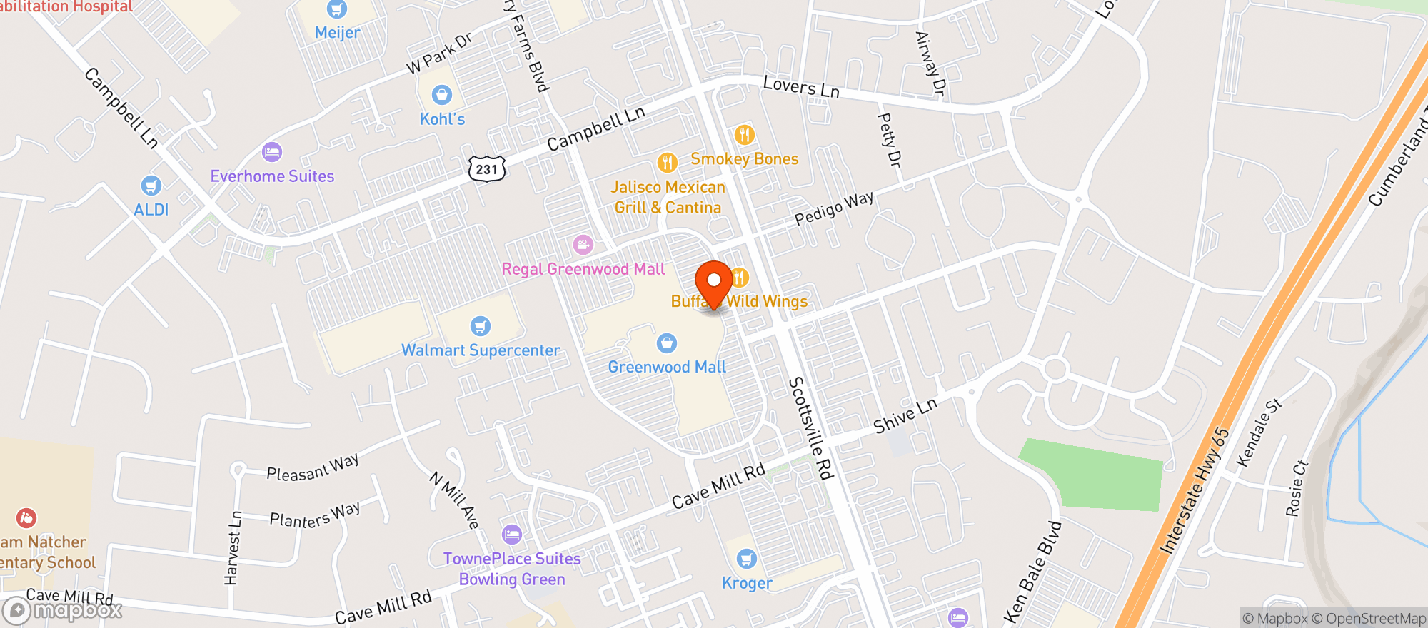 Map showing Gnc