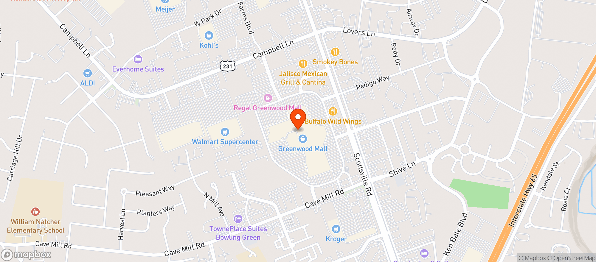 Map showing Liquor Barn