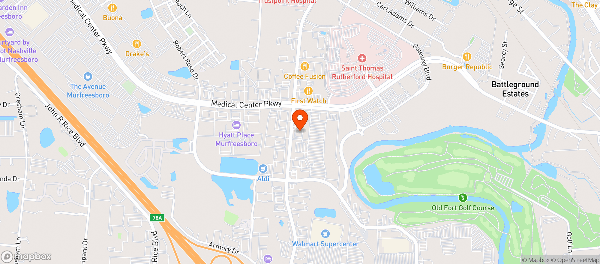 Map showing Vitamin Shoppe - Murfreesboro