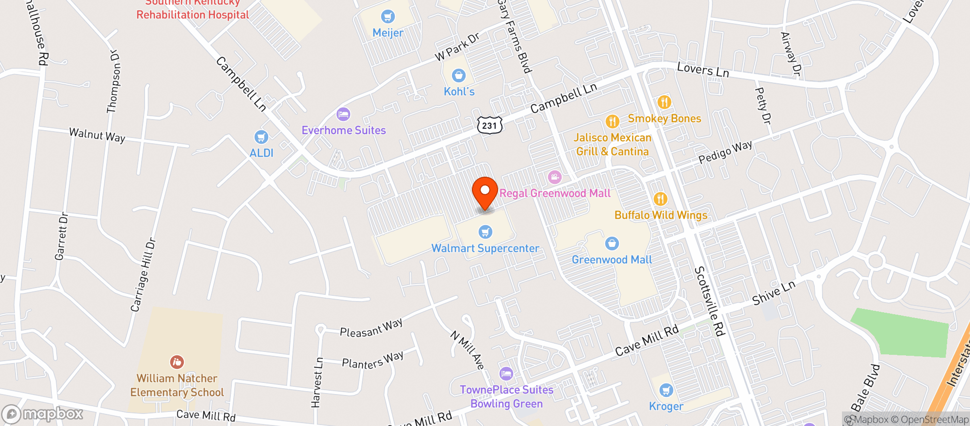 Map showing Walmart Supercenter