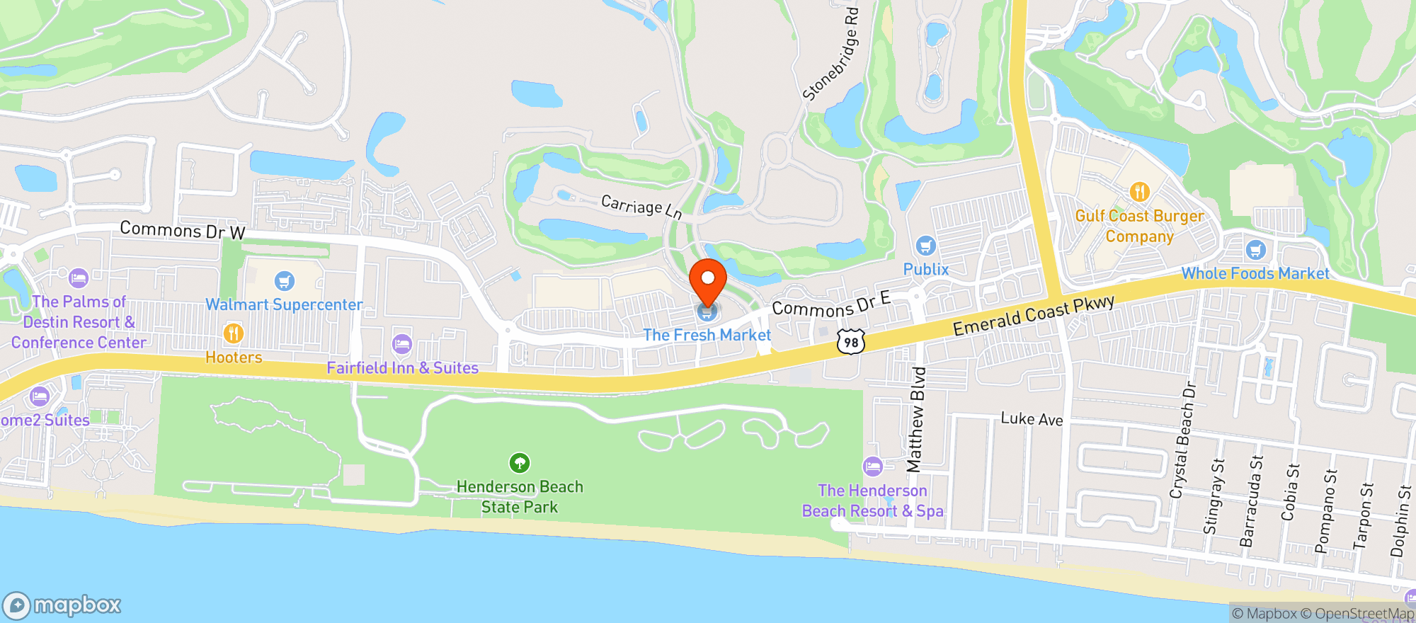 Map showing Fresh Market 076 - DEST