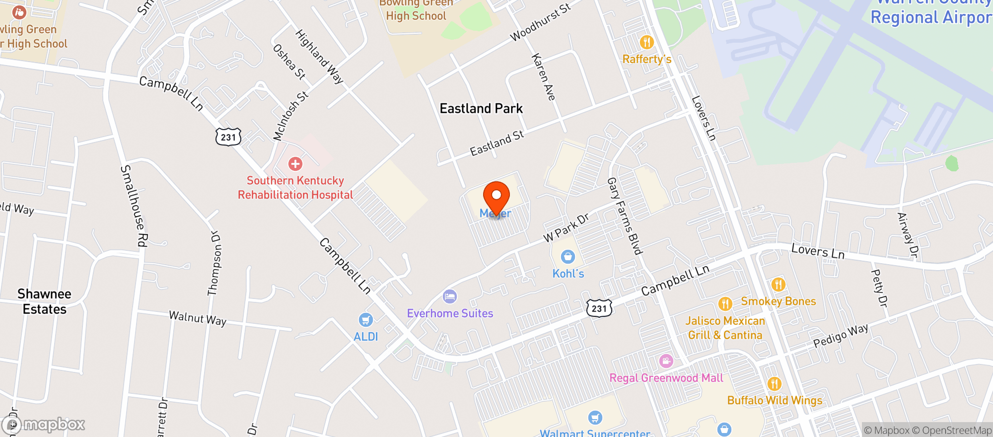 Map showing Meijer