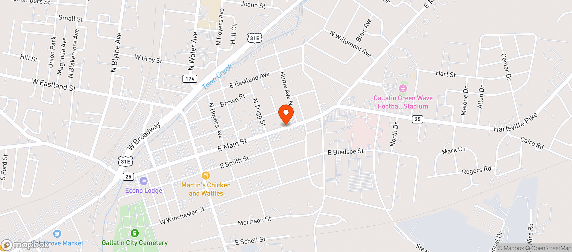 Map showing El Rey Azteca