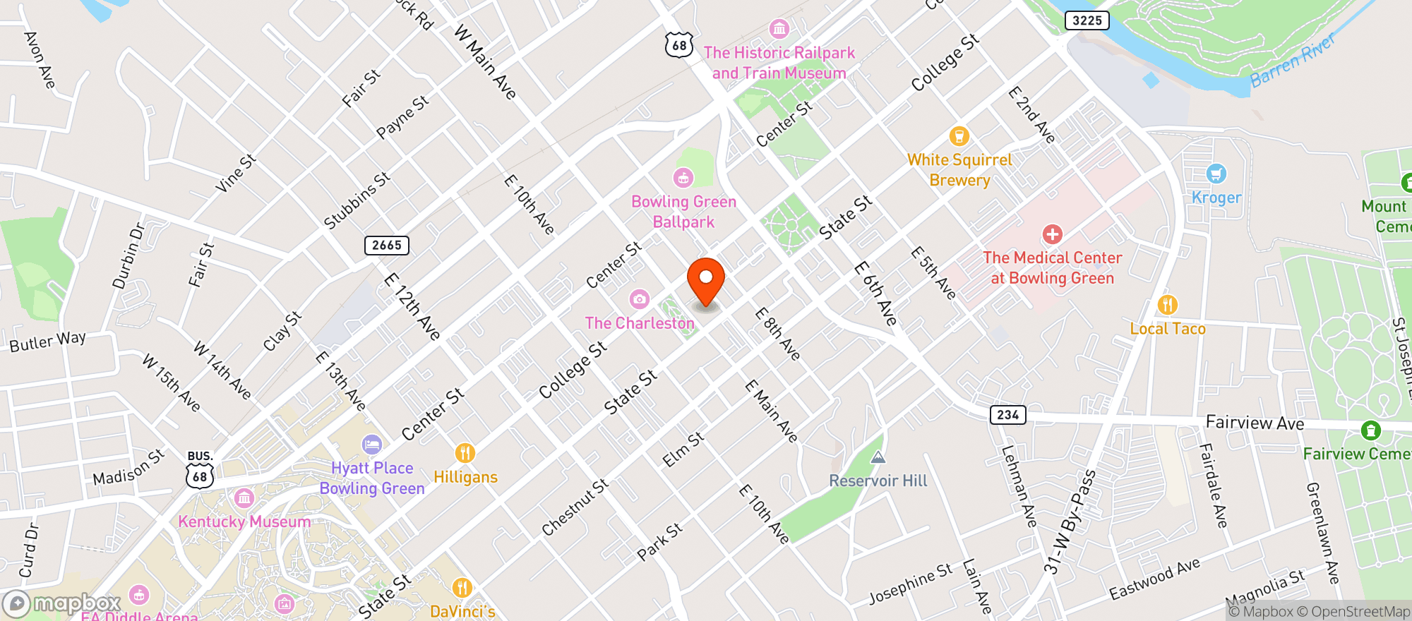 Map showing Bowling Green Pipe And Cigar