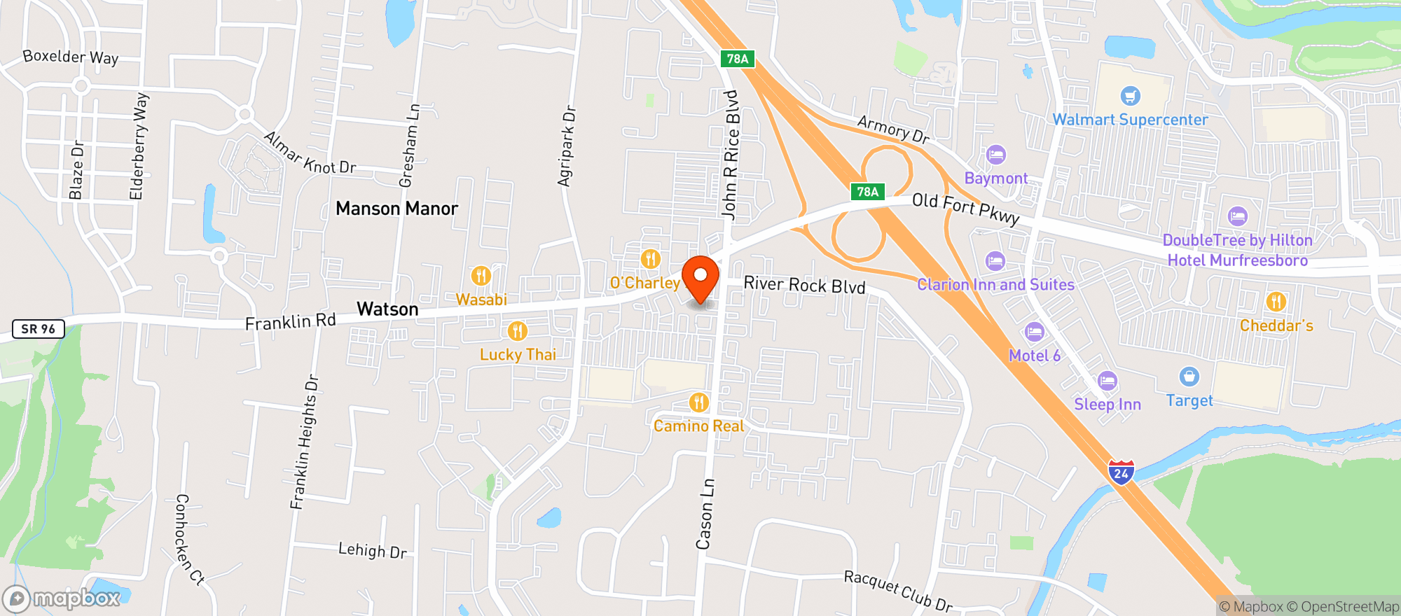 Map showing Old Fort Beverage Mart