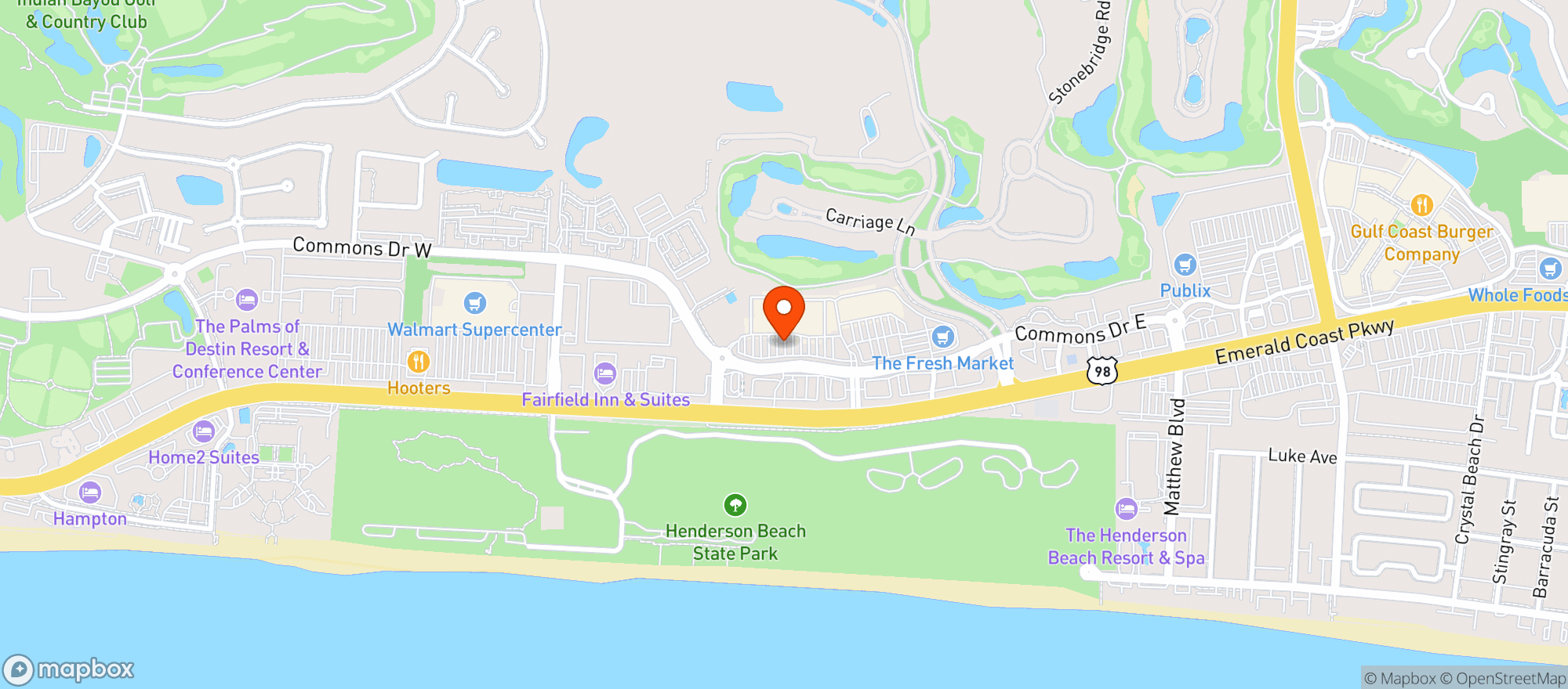 Map showing The Fresh Market