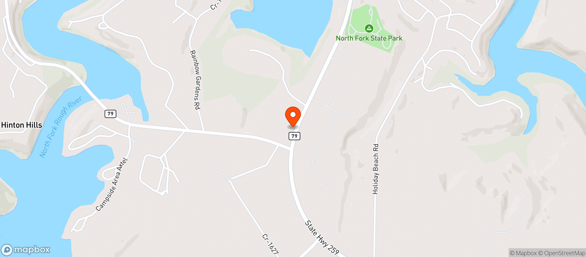 Map showing Rough River Liquors