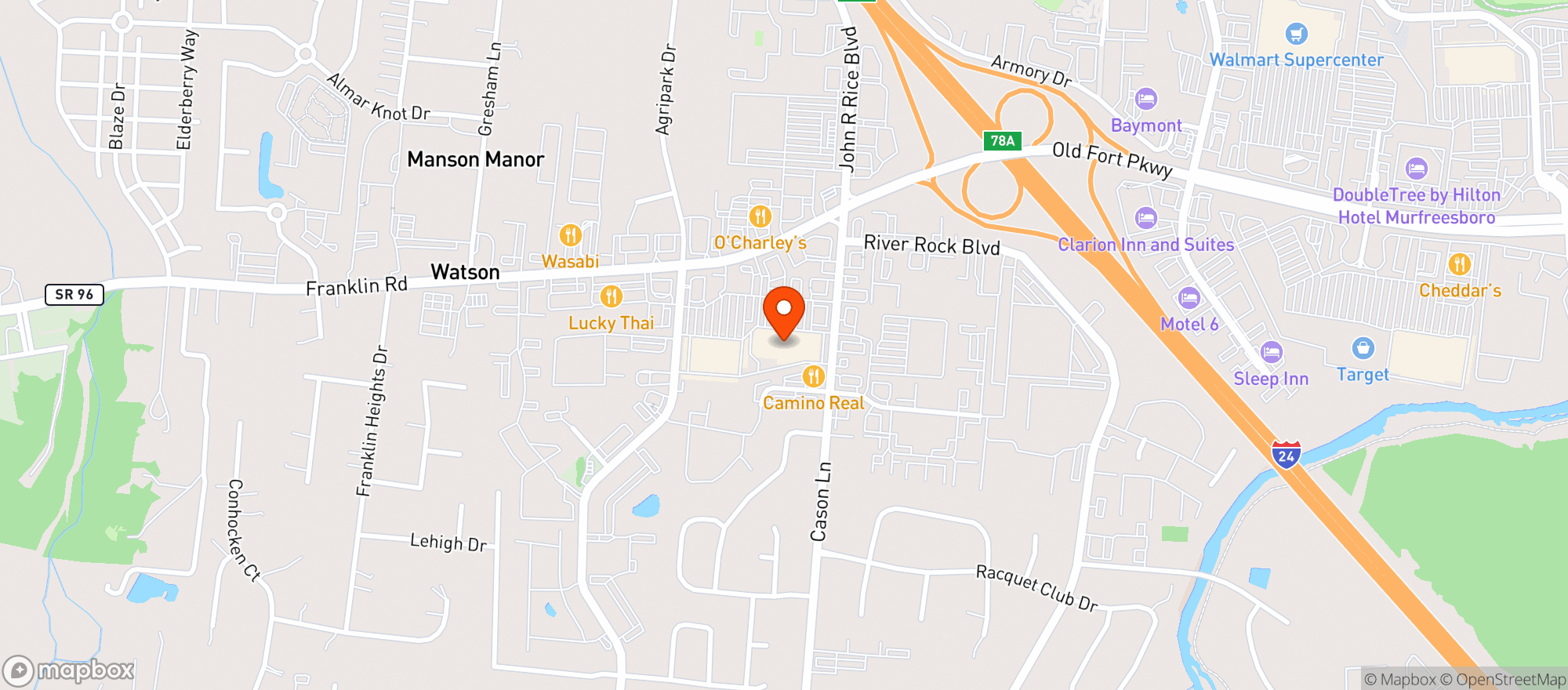 Map showing Kroger