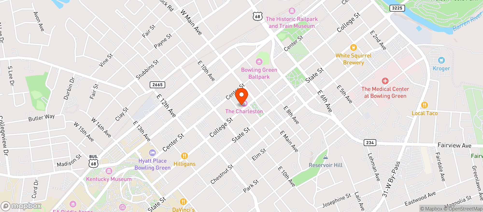 Map showing Gerards 1907 Tavern