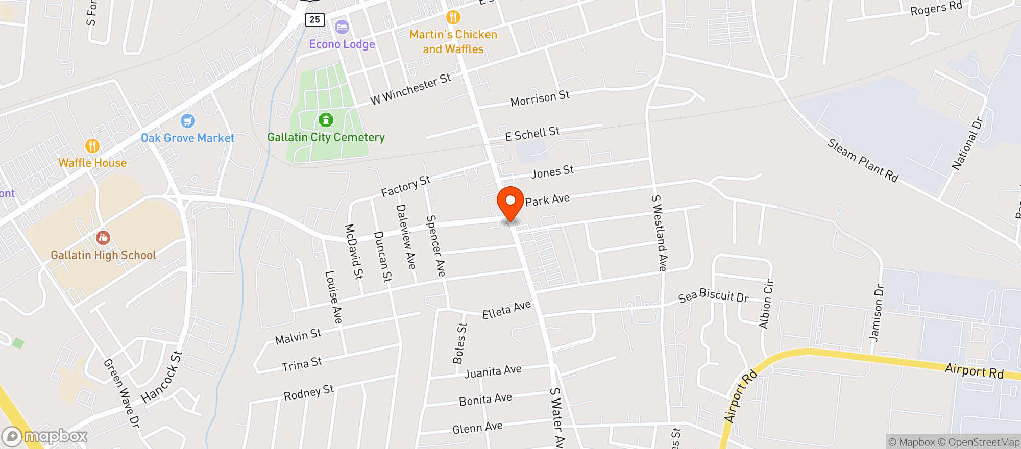 Map showing Citgo
