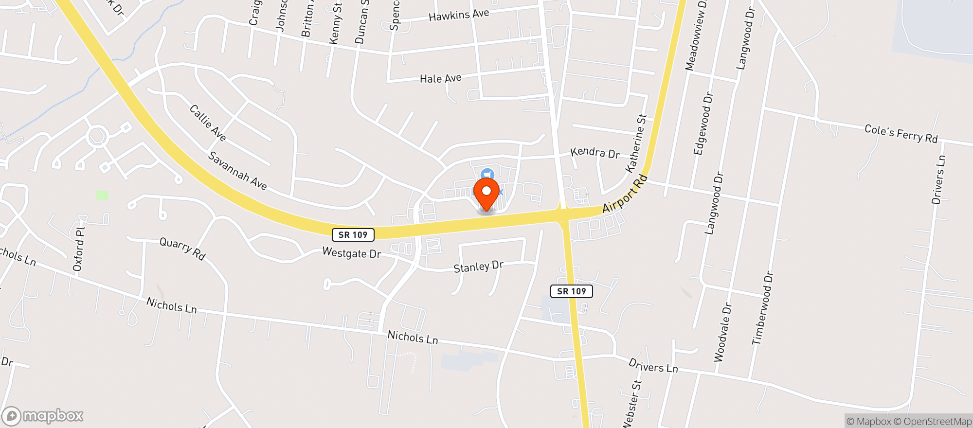 Map showing Jonathans Grille