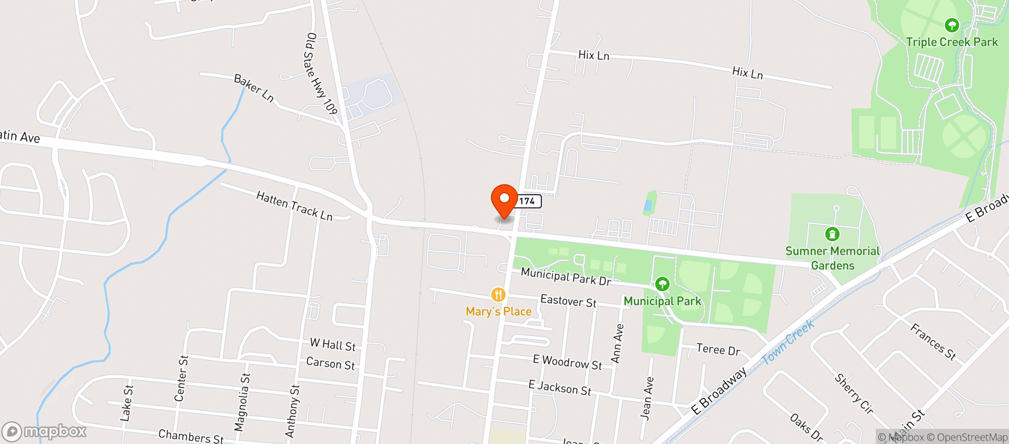 Map showing Triples Market