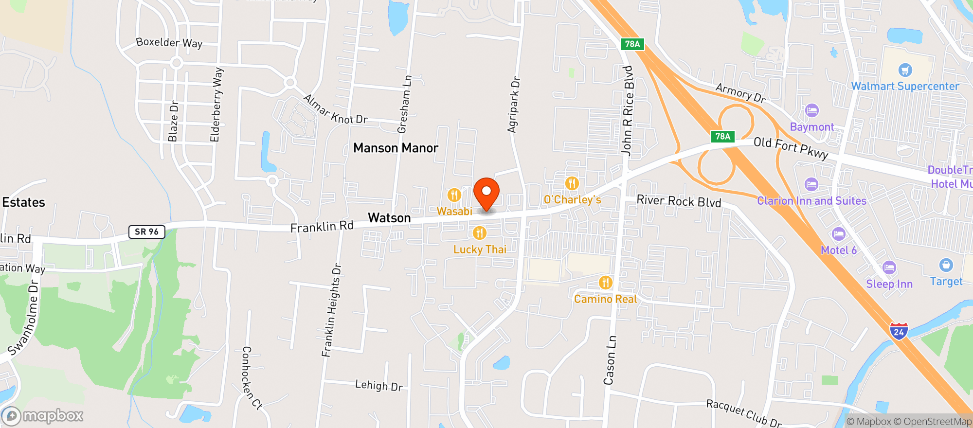 Map showing Gnc