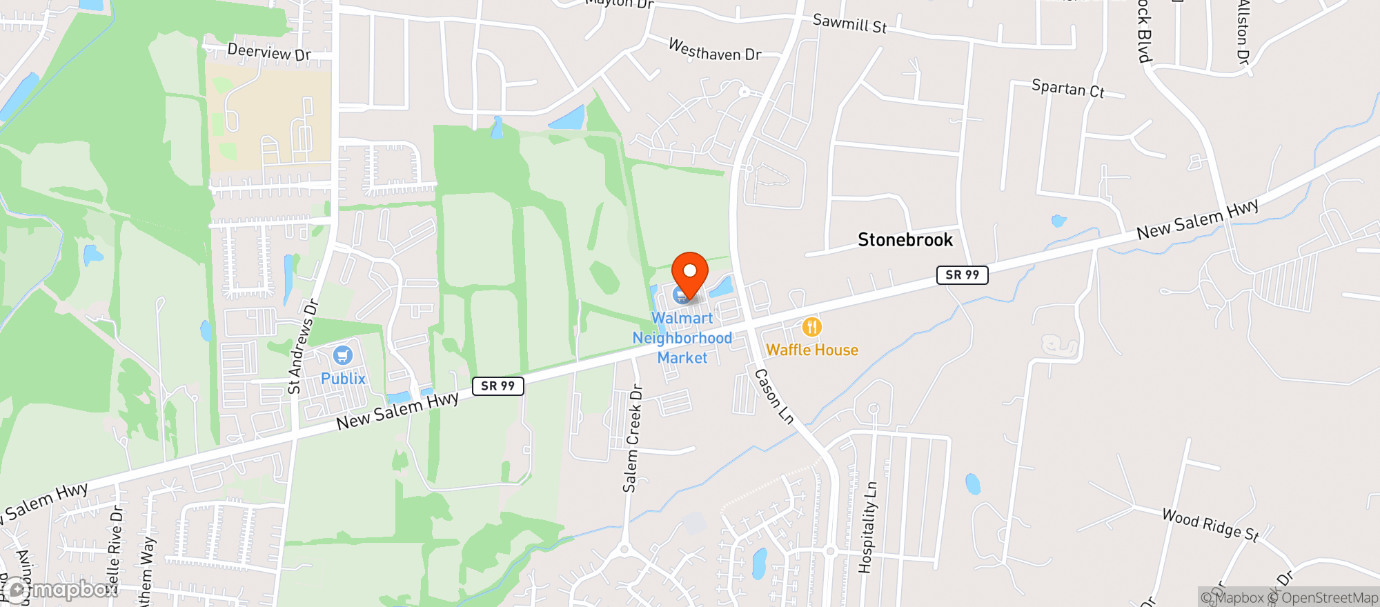 Map showing Walmart Neighborhood Market