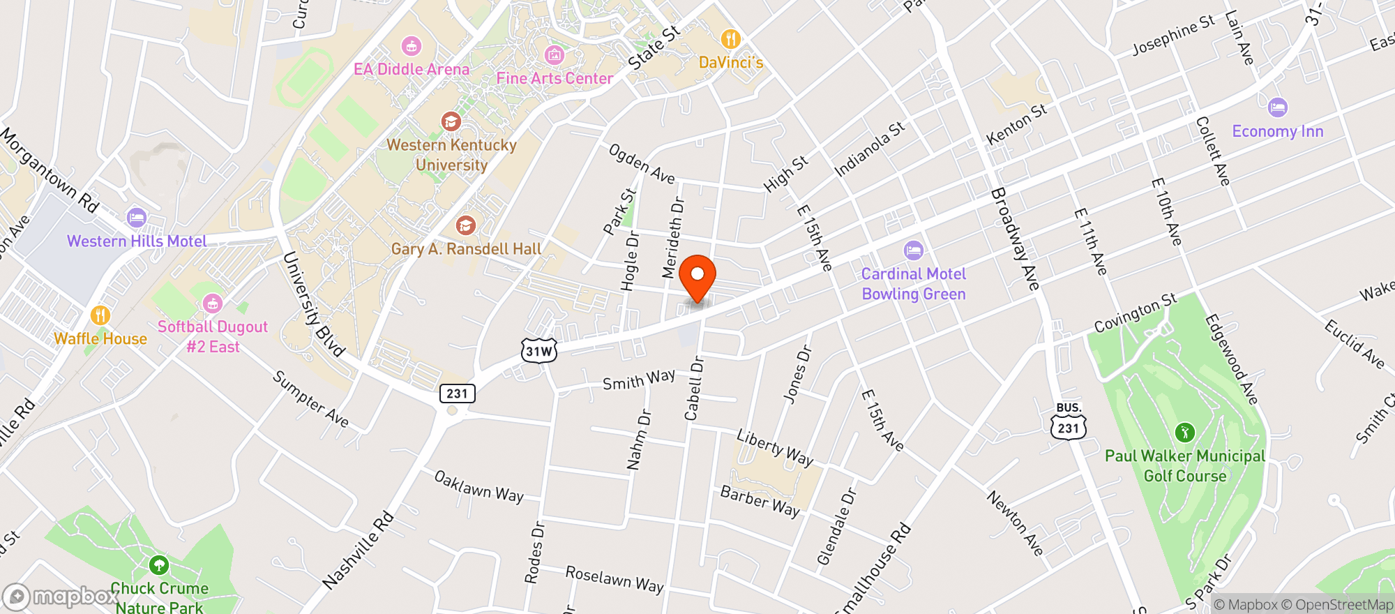 Map showing Wk Liquors