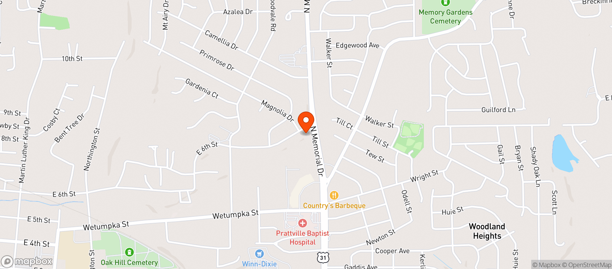 Map showing Corner Market