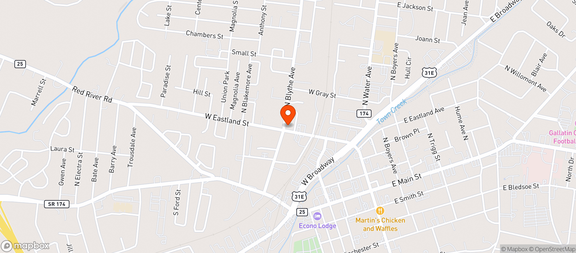 Map showing Lucky Lotto