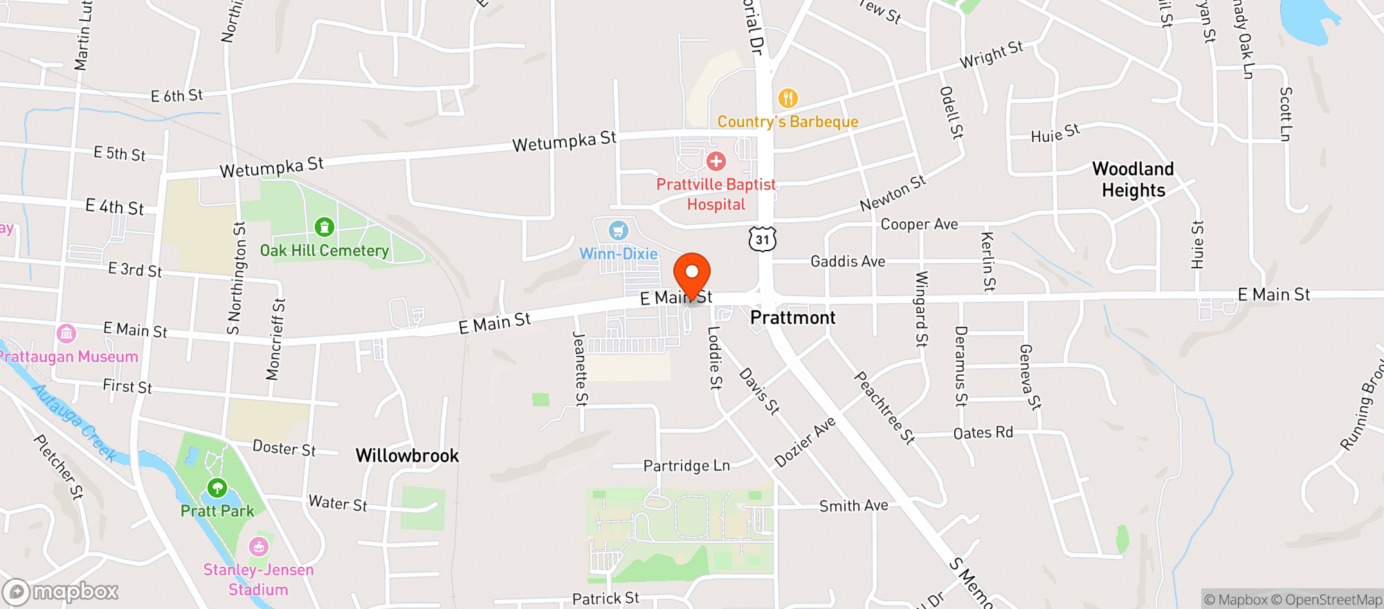 Map showing Food Outlet