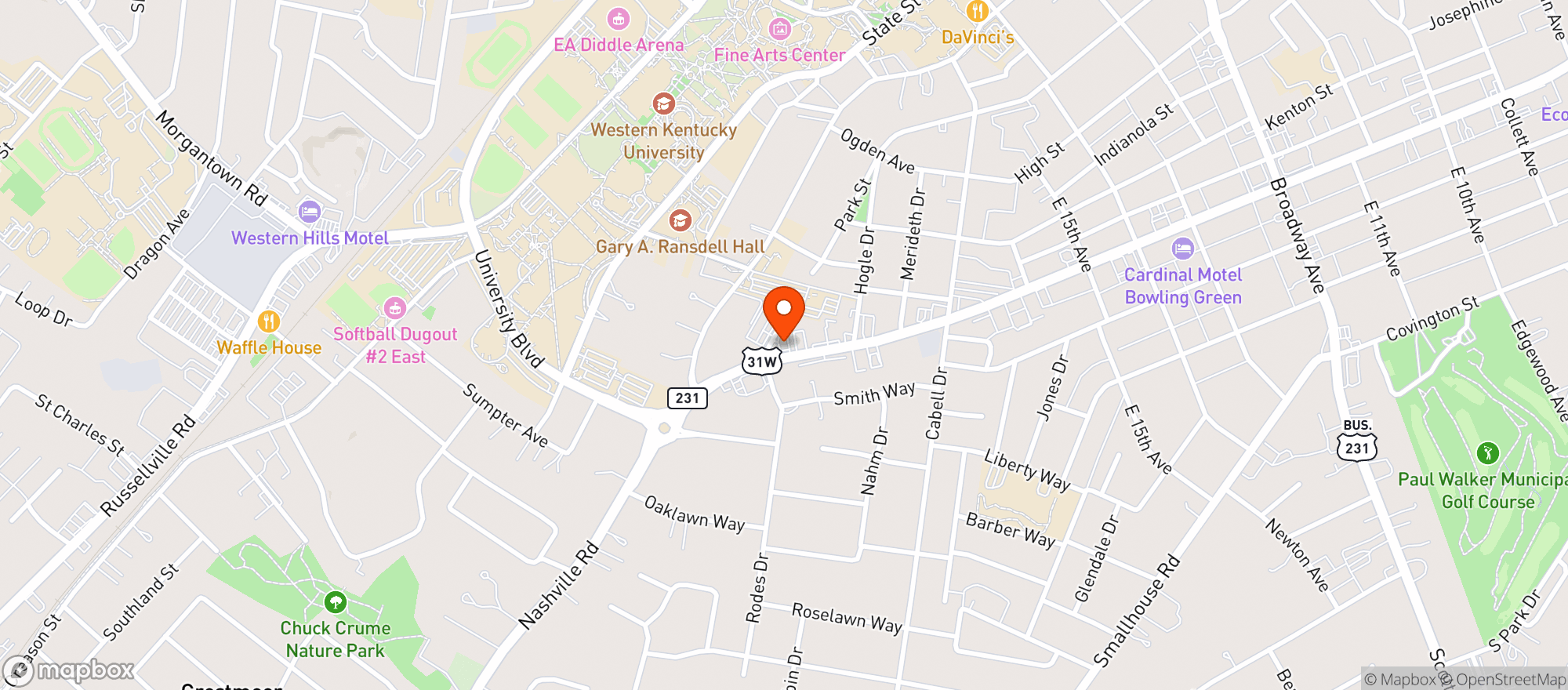Map showing Red Barn Liquors