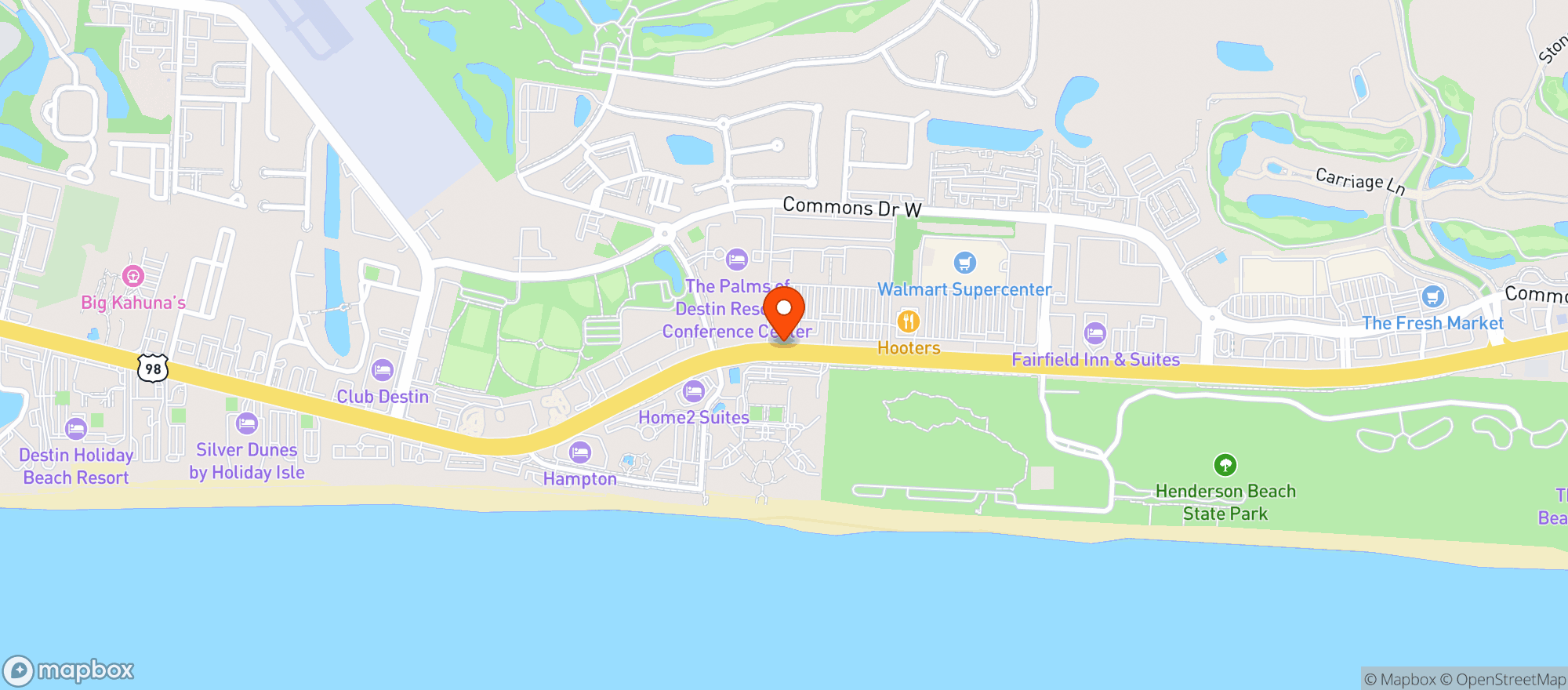 Map showing Peppers Mexican Grill & Cantina