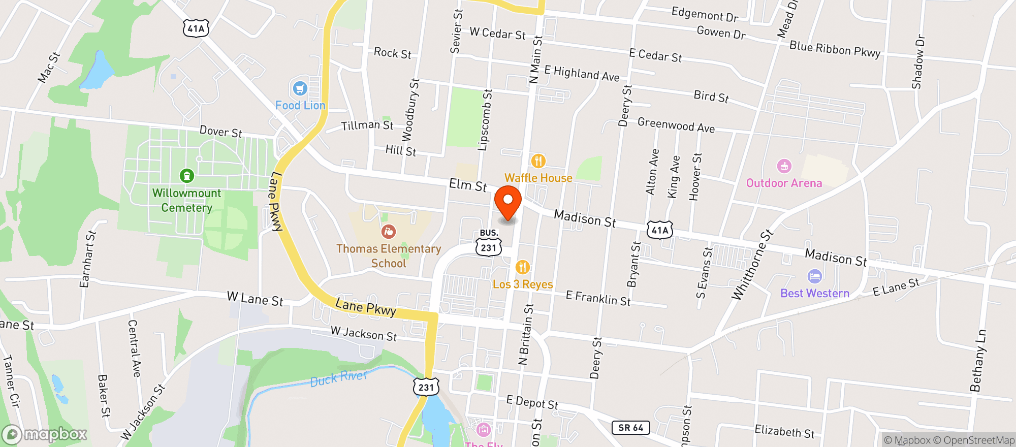 Map showing Main St Wine & Spirits