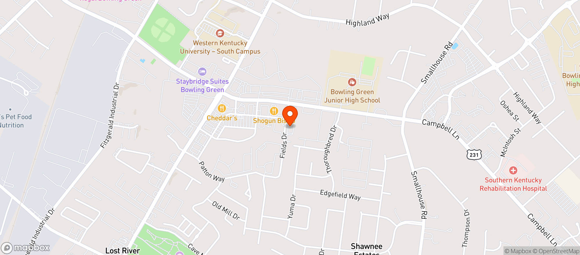 Map showing Shenanigans Wine & Spirits