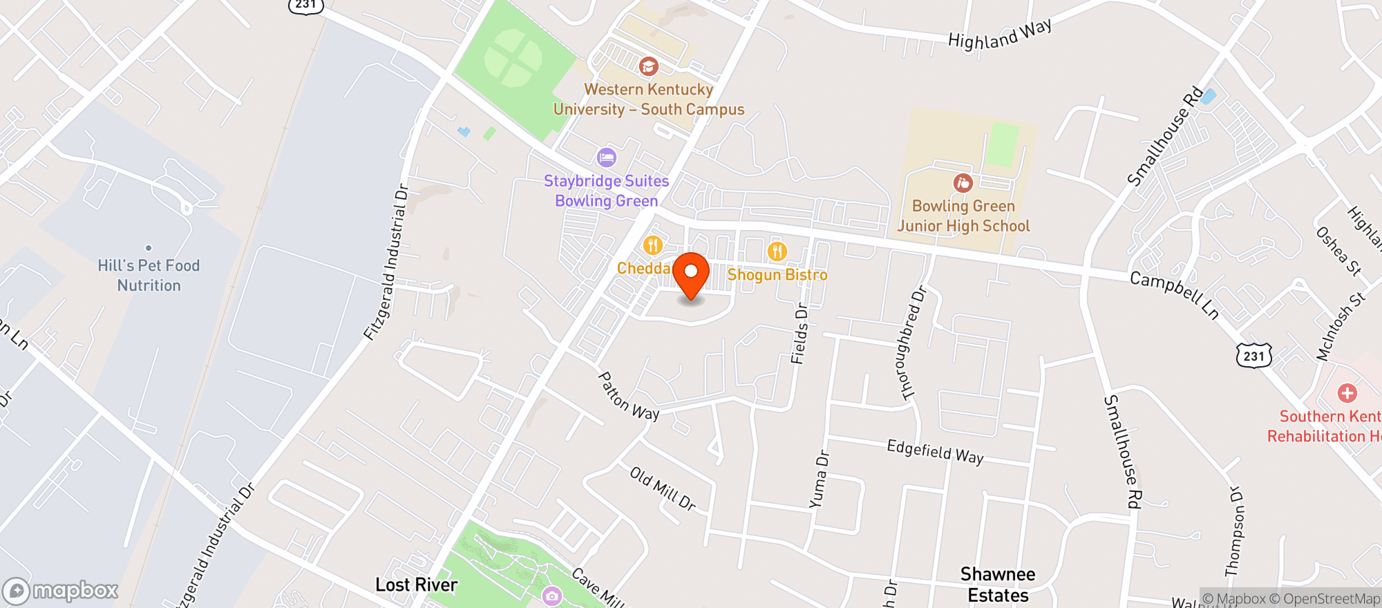 Map showing Kroger