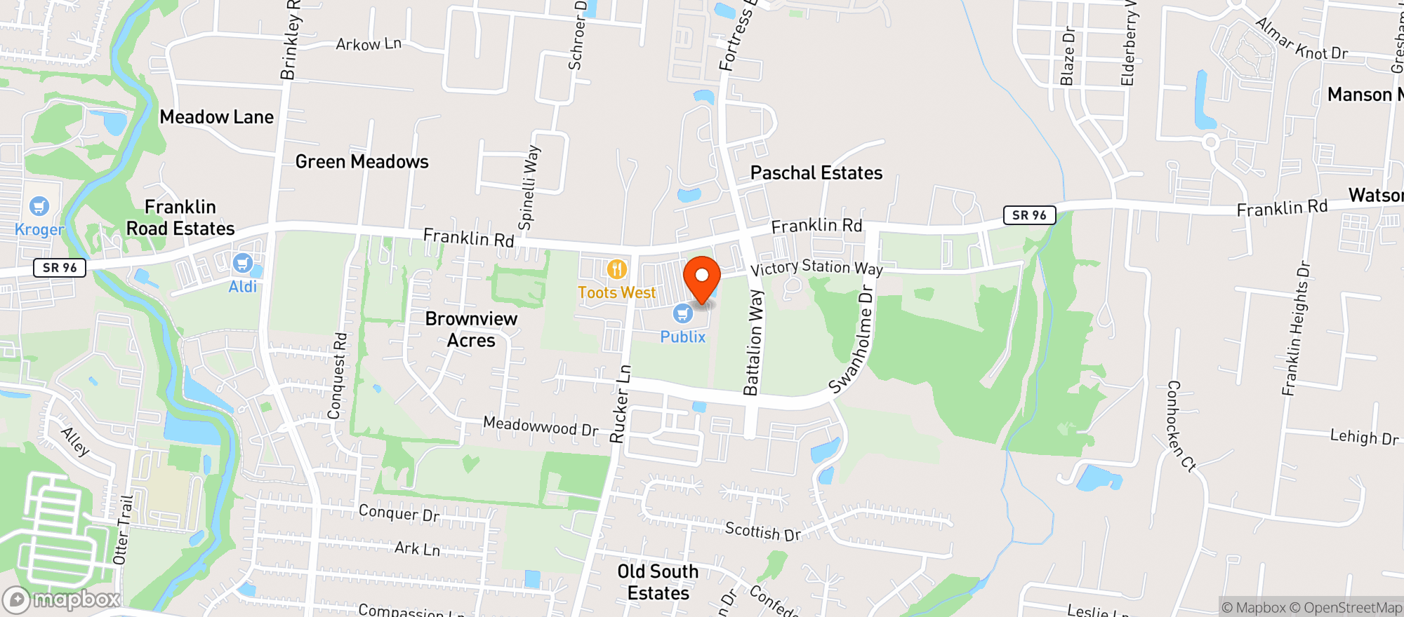 Map showing Victory Village Liquor & Wine