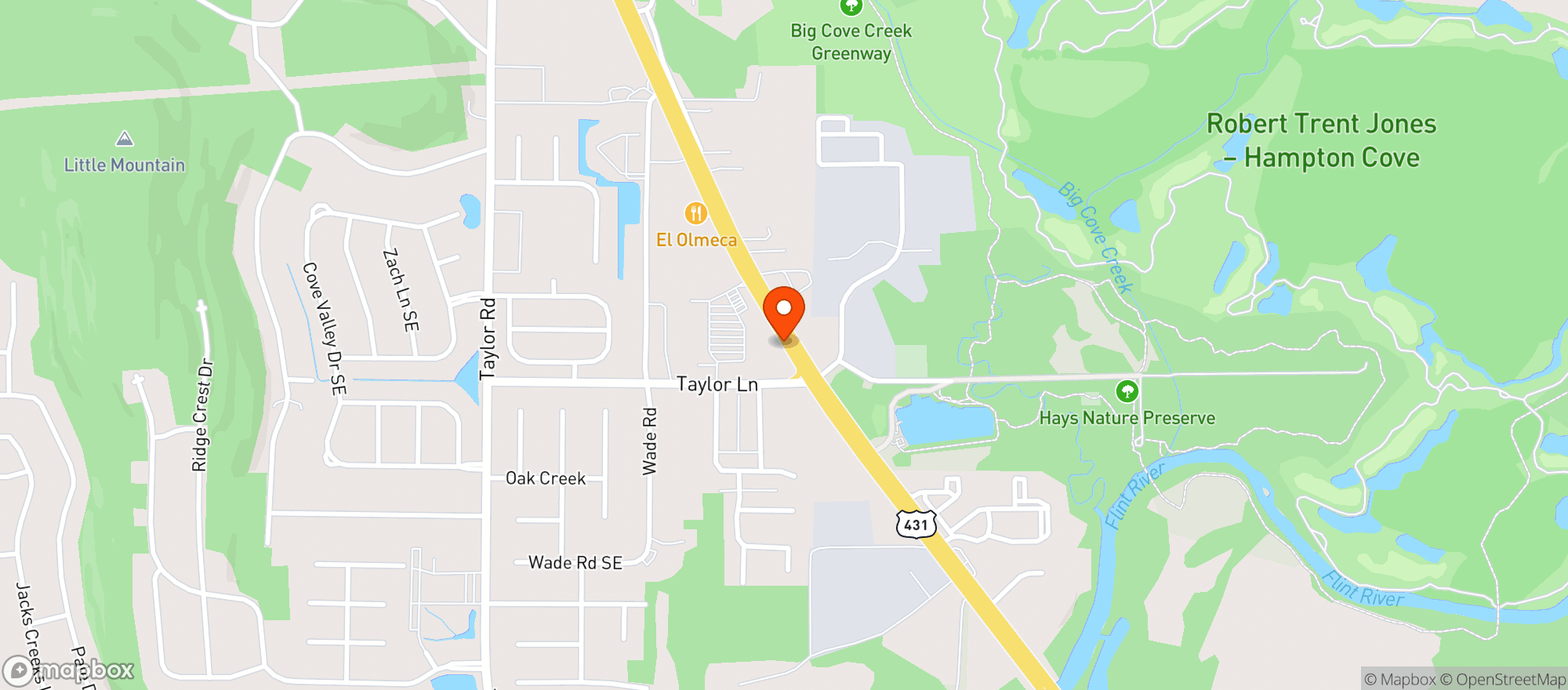 Map showing Food City