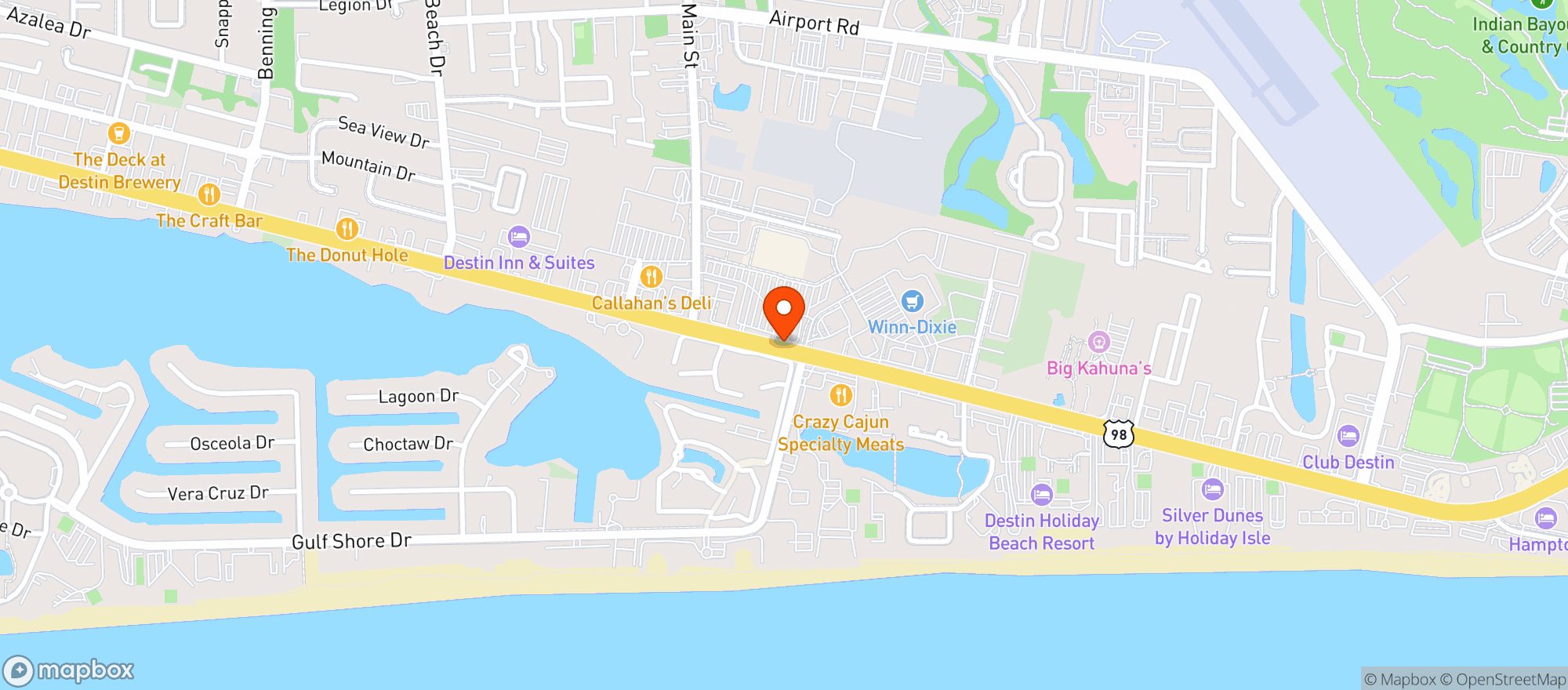 Map showing Target Store