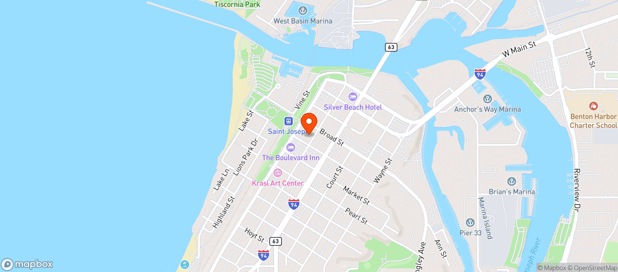 Map showing The Buck