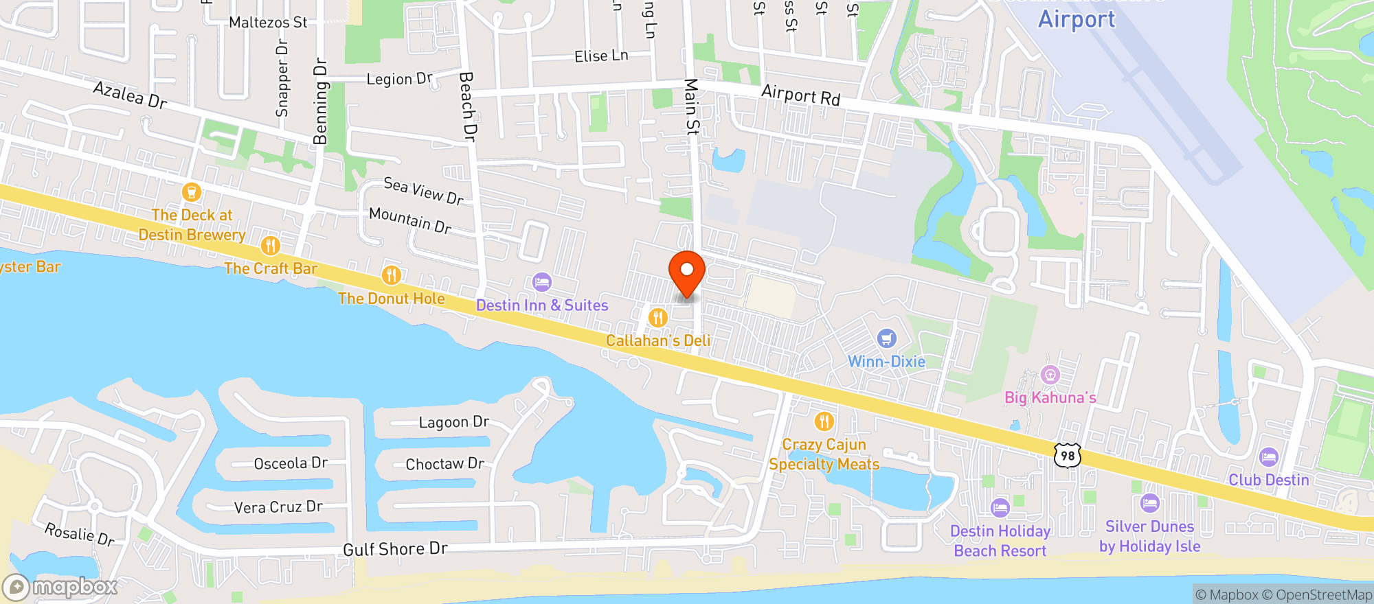 Map showing Publix Super Market