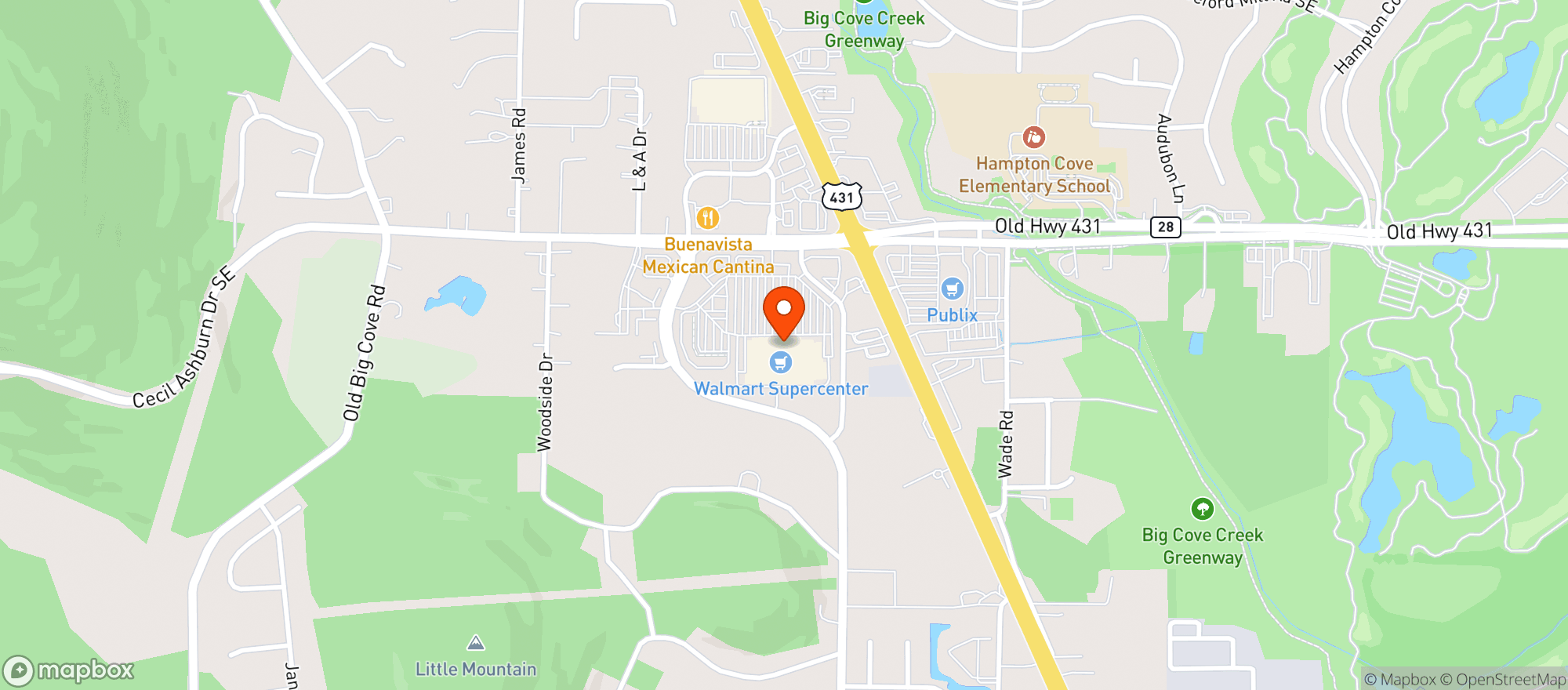 Map showing Walmart Supercenter