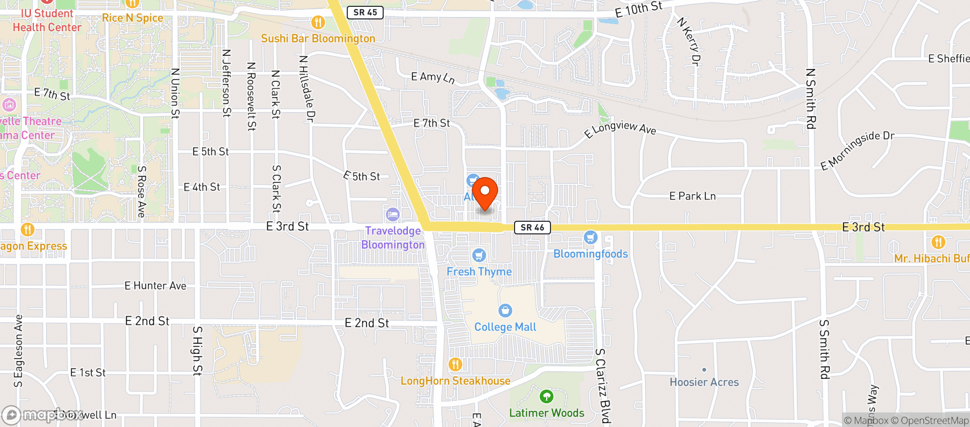 Map showing Chili's Grill & Bar