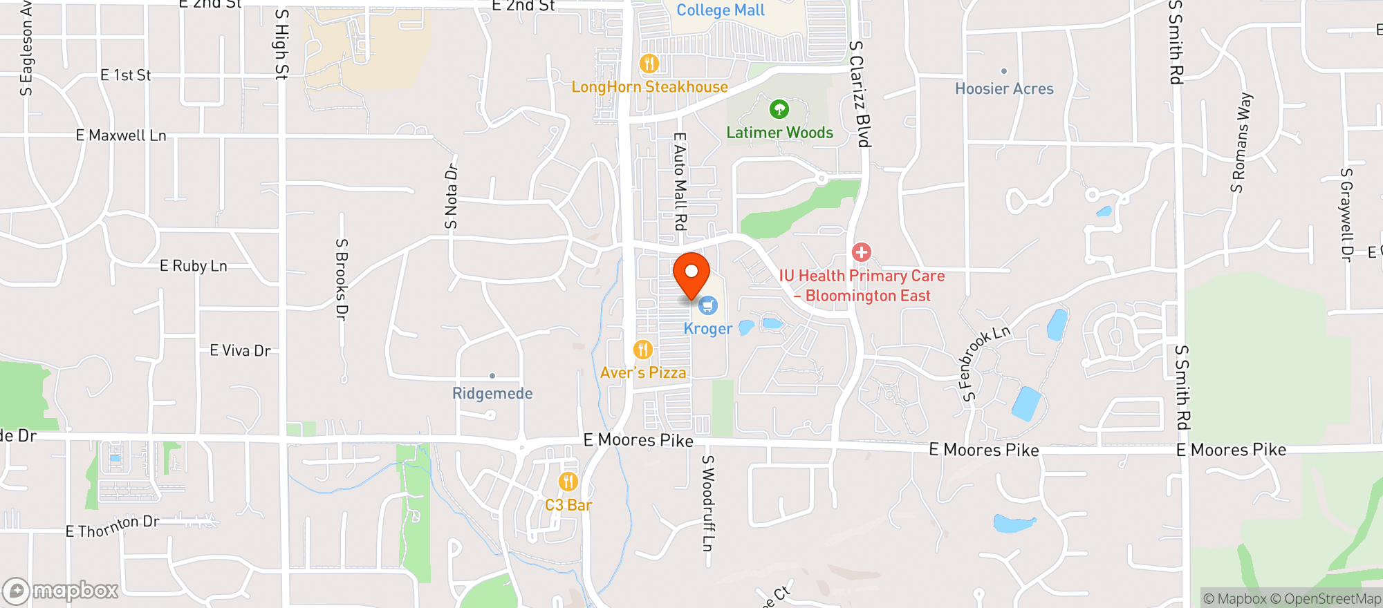 Map showing Kroger