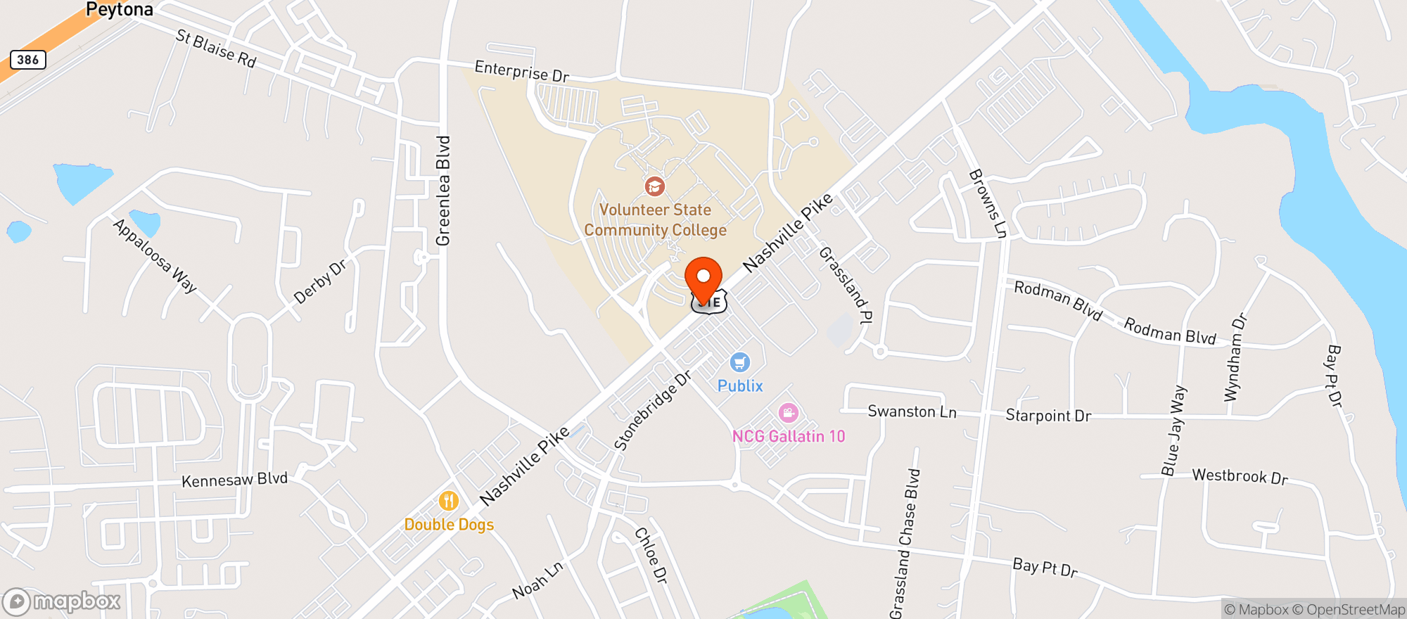 Map showing Publix Super Market