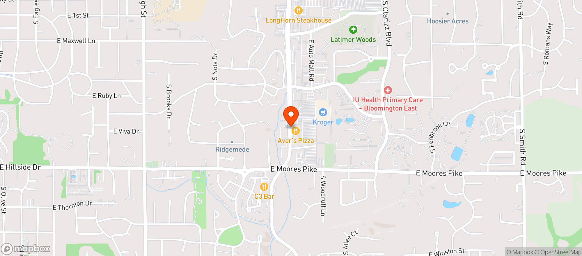 Map showing Big Red Liquors