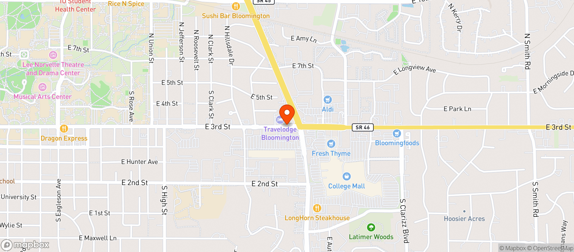 Map showing Red Lobster